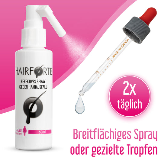 Hairforte Spray für Frauen 2% Procapil gegen Haarverlust DHT Blocker